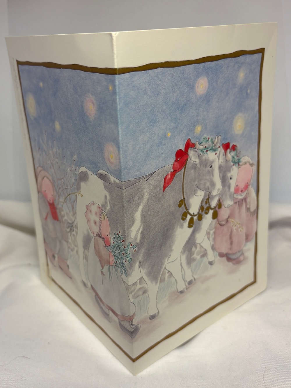 💕3/$20 80s Vintage Michel & Co Holiday greeting card